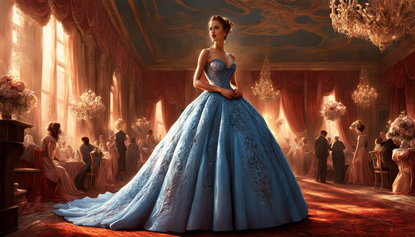 Lawson Wood Style Lady in Ballgown