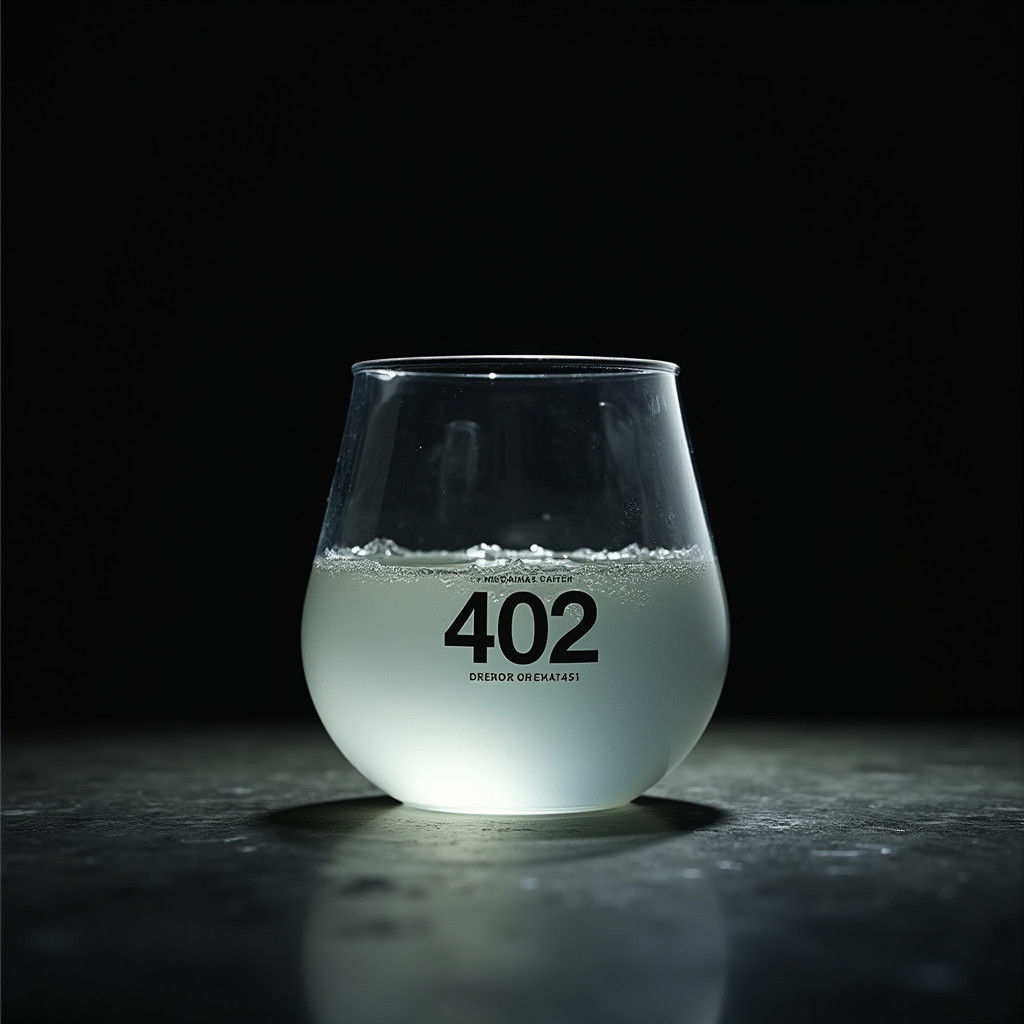 Glass Container of Petroleum Solvent 402