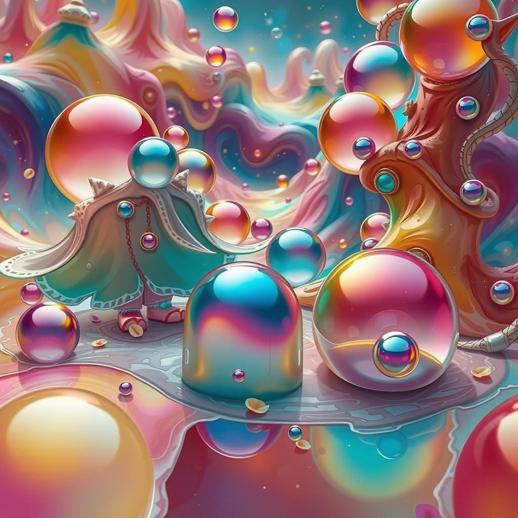 Baby Gnome in Cyberpunk Bohemian Fairytale Setting