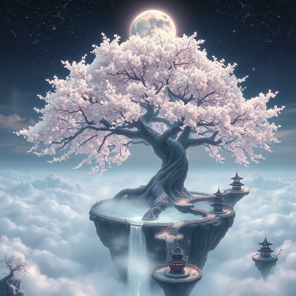 Ancient Blossom Tree Ascends to the Heavens