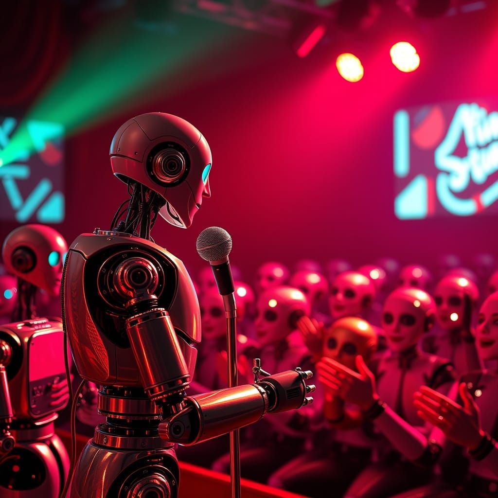Silicon Robots in a Comedy Club