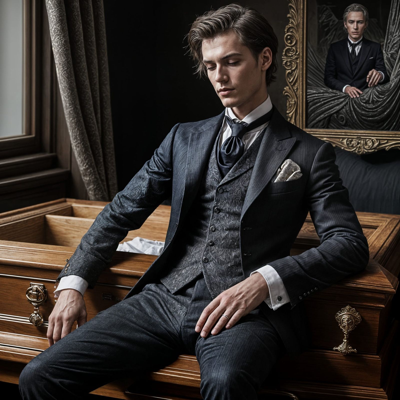 Suited for Eternity: Elegant Mourning Attire by Morty D'Eath