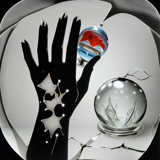 Glass Snow globe Photogram by Man Ray
