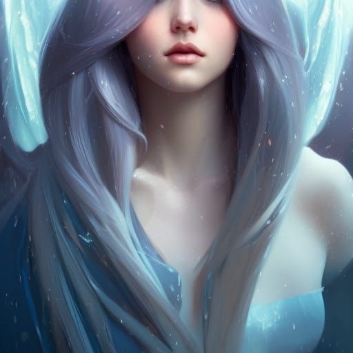 Ice Princess Portrait in Hyperdetailed Digital Art