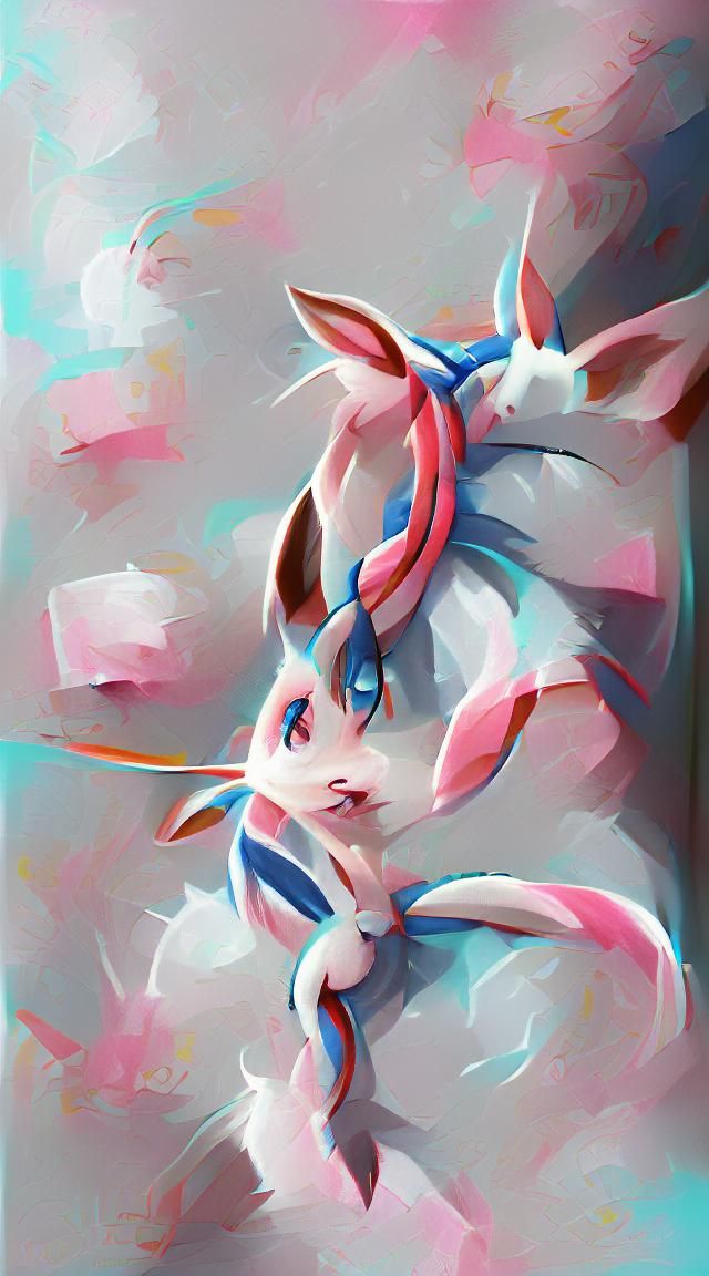Majestic Sylveon Illuminates a Dreamy Landscape