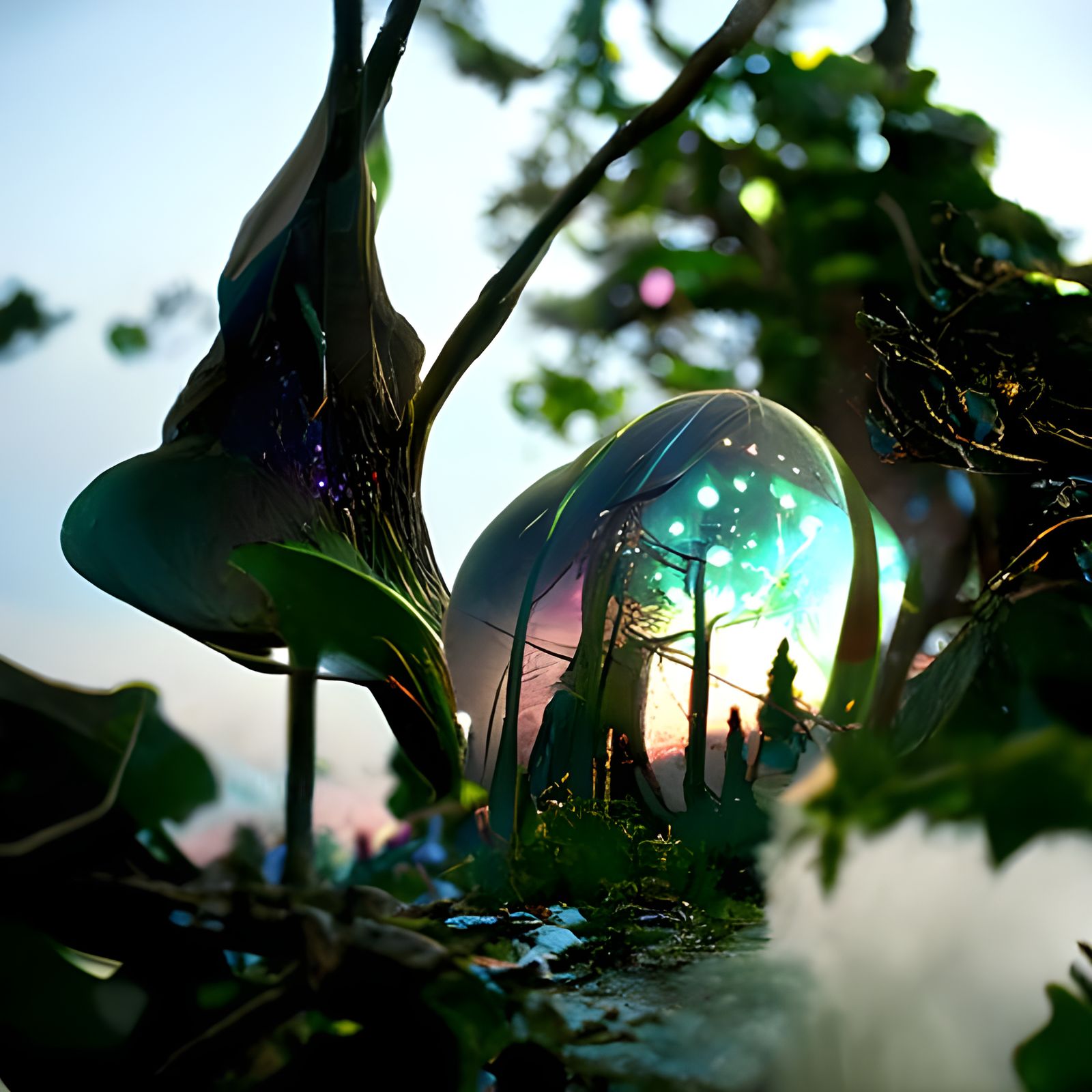 Enchanted Forest at Night: A Hypermaximalist Digital Paintin...