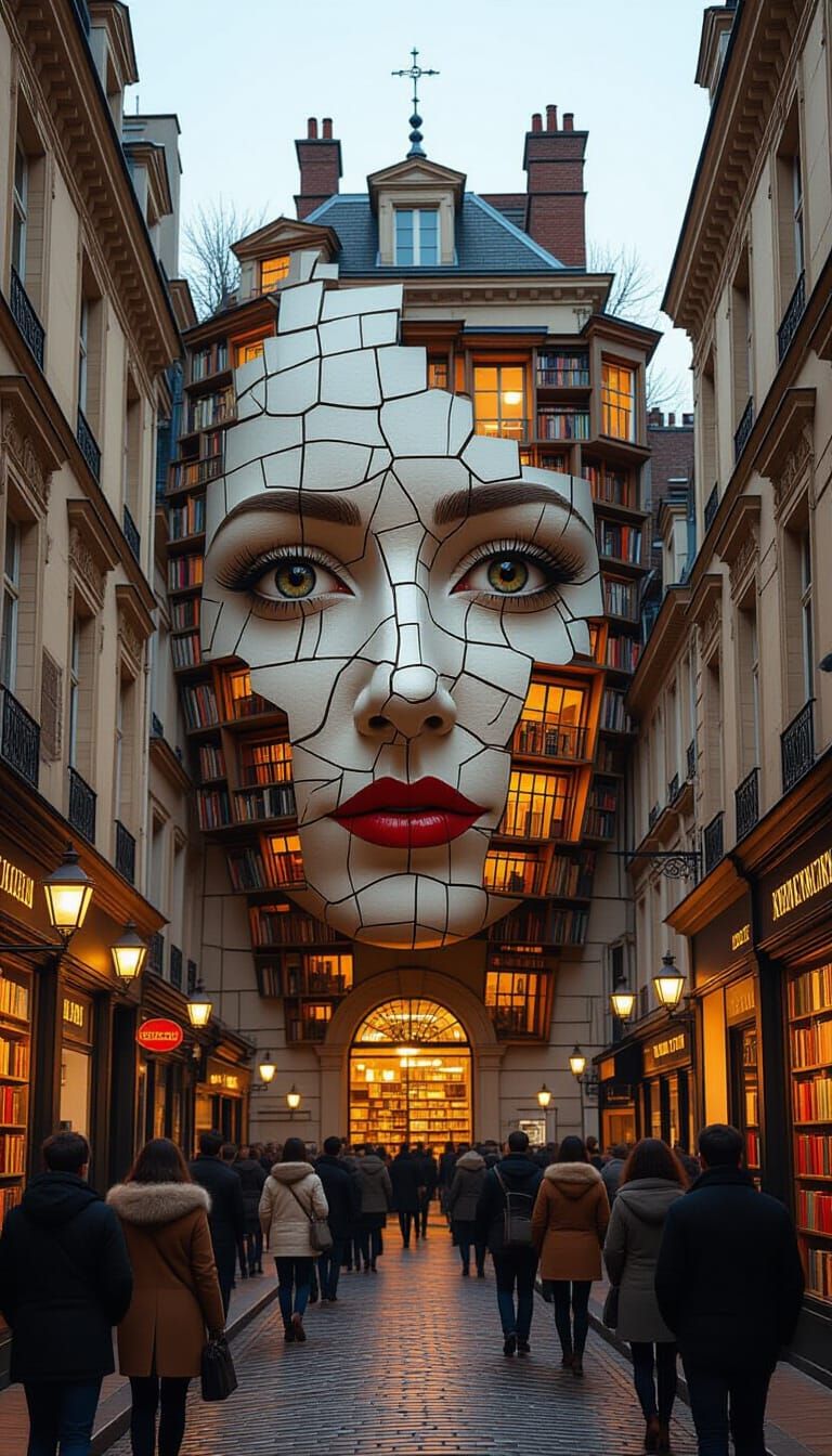 Surreal Hyperrealistic Portrait Reveals Miniature Architectu...