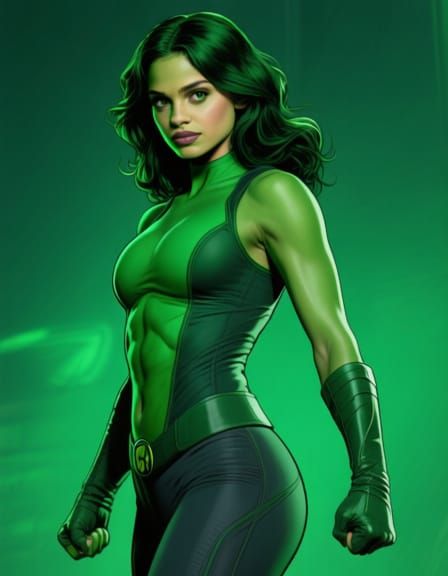 Vanessa Hudgens as She-Hulk, Cinematic Green Skin