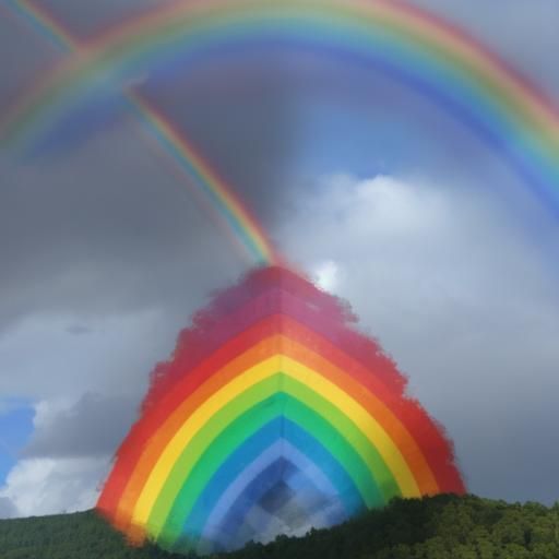 Vibrant Rainbow Generated by AI