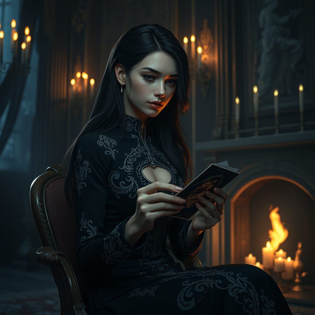 Betrayer's Regret in a Haunting Castle Scene