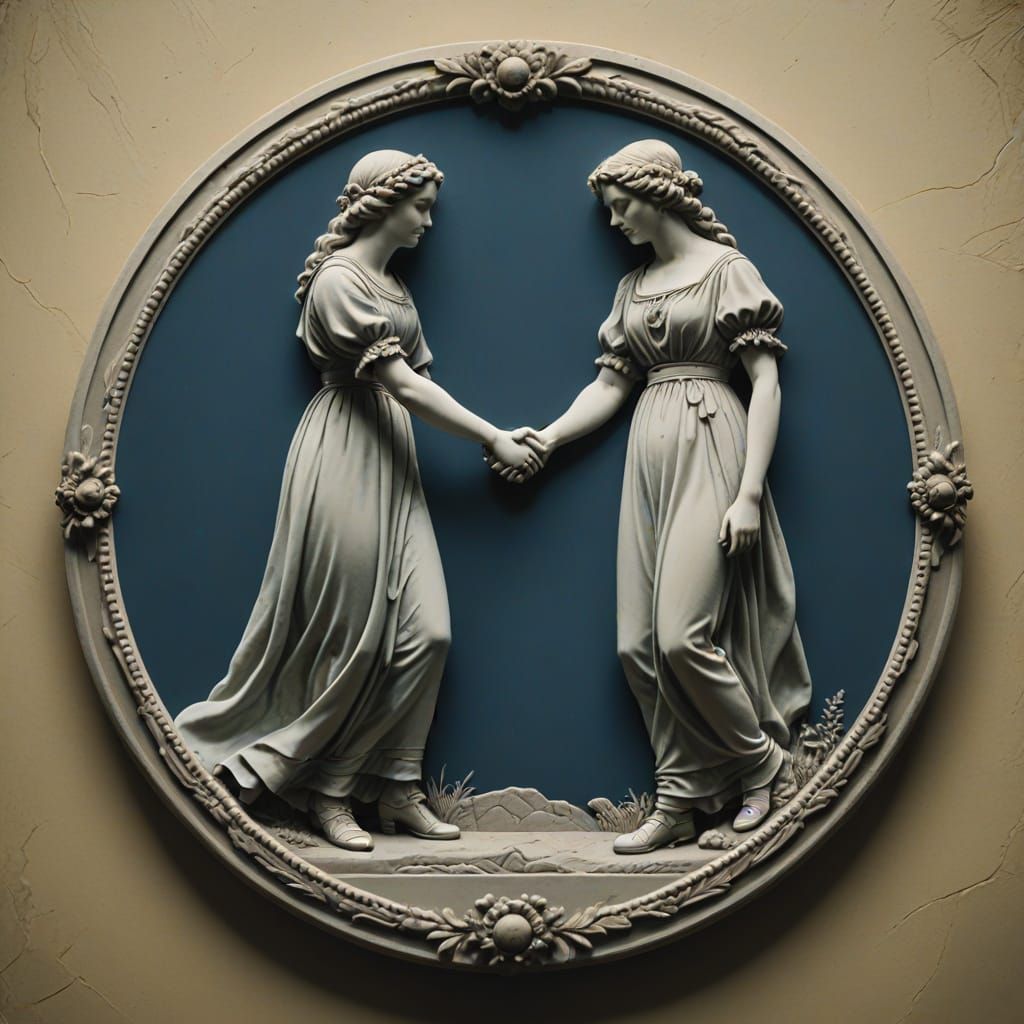 Mnemosyne and Clio in Jasperware Beauty