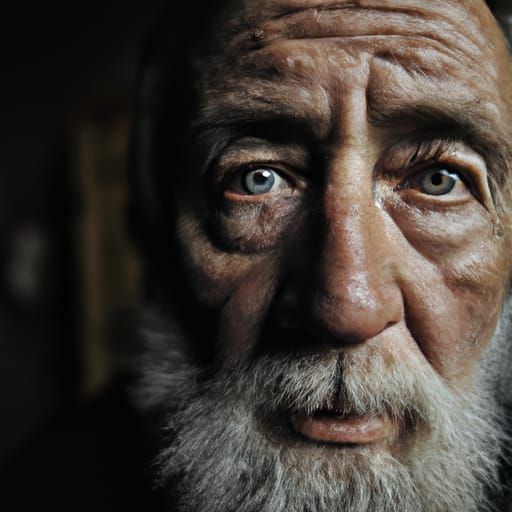 Intense Portrait in Street Photography Style
