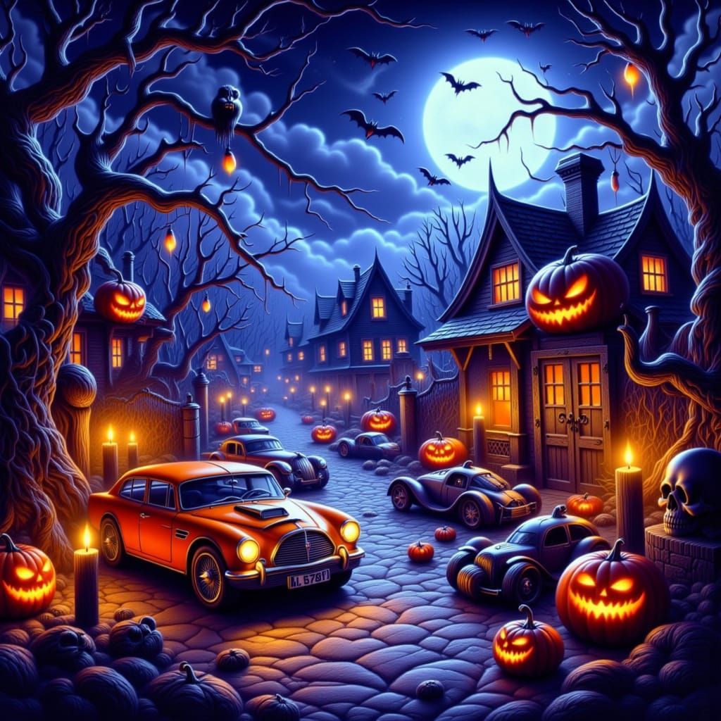 Halloween Night with Hot Wheels Cars