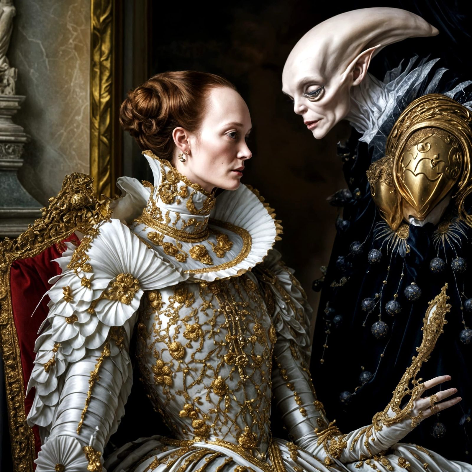 Old Master Paintings: Hyperrealistic Party Scene