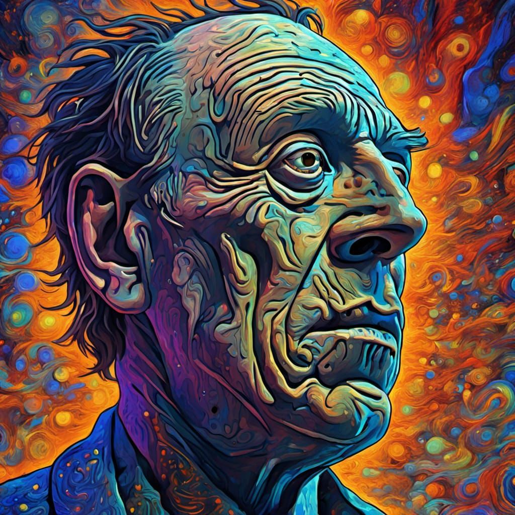 Surreal Moonscape: Hyperdetailed Digital Art in Mixed Styles