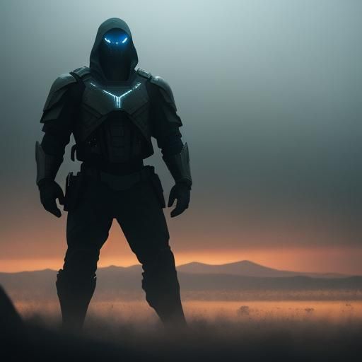 Dramatic Youtuber in Misty, Warm-Toned Cinematic Shot