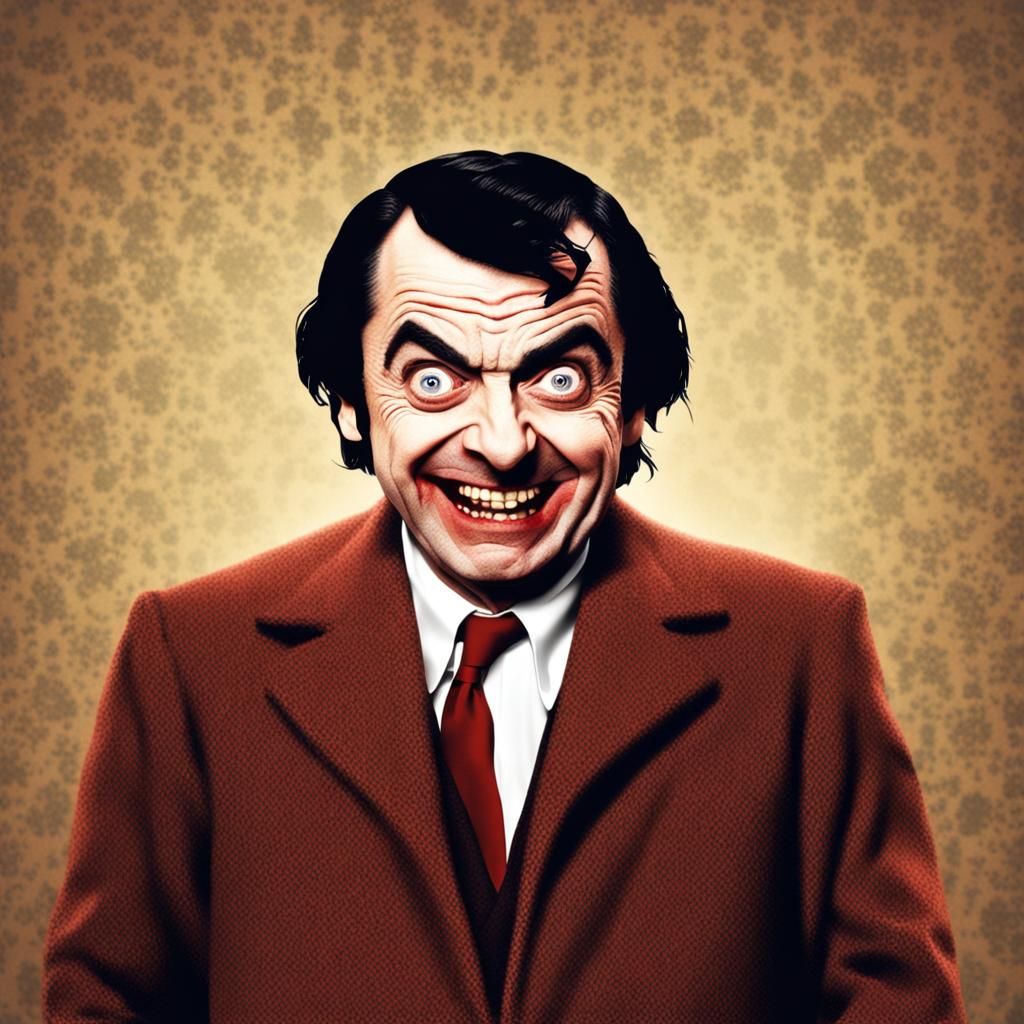 Mr. Bean as Jack Torrance in The Shining