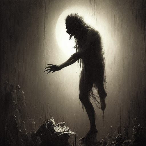 Terrifying Horror Clown Inspired by Gustave Doré