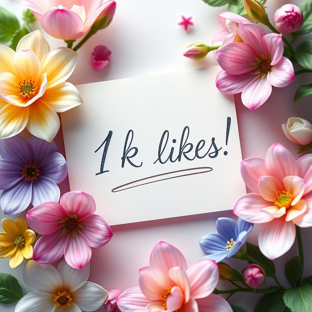 Elegant Floral Celebration in Whimsical 3D Anime Style