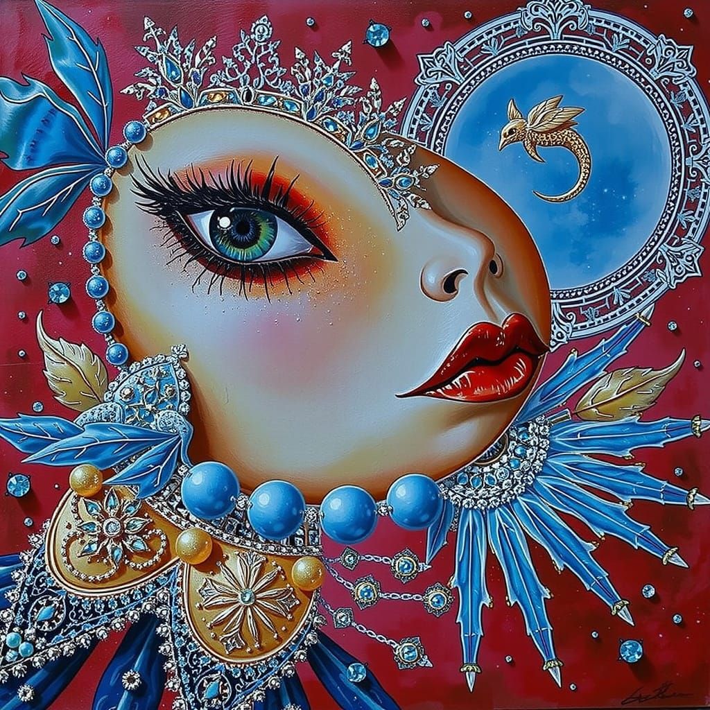 Masterpiece of Triadic Colors and Opulent Sensuality