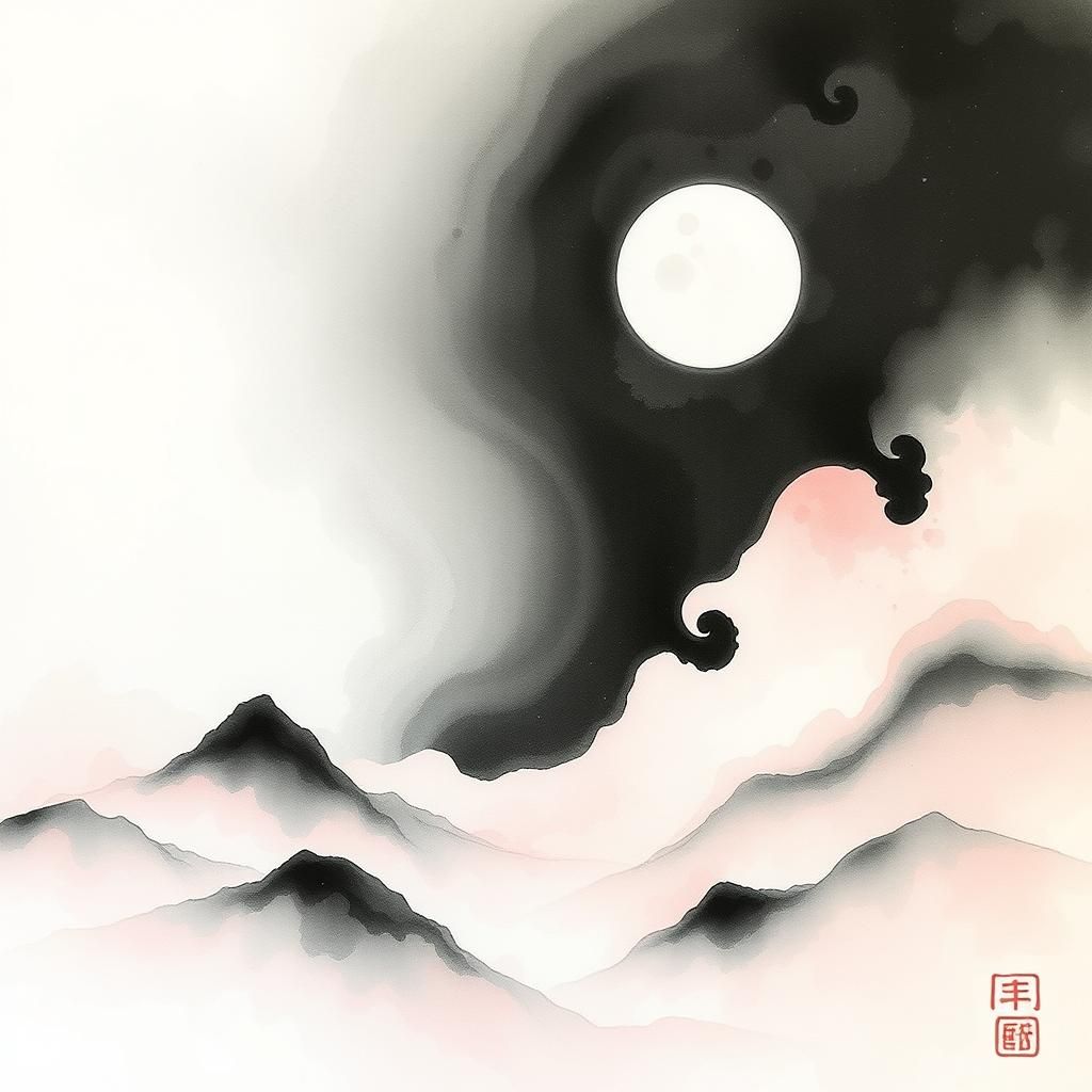 Surreal Ink Art in Pastel Hues