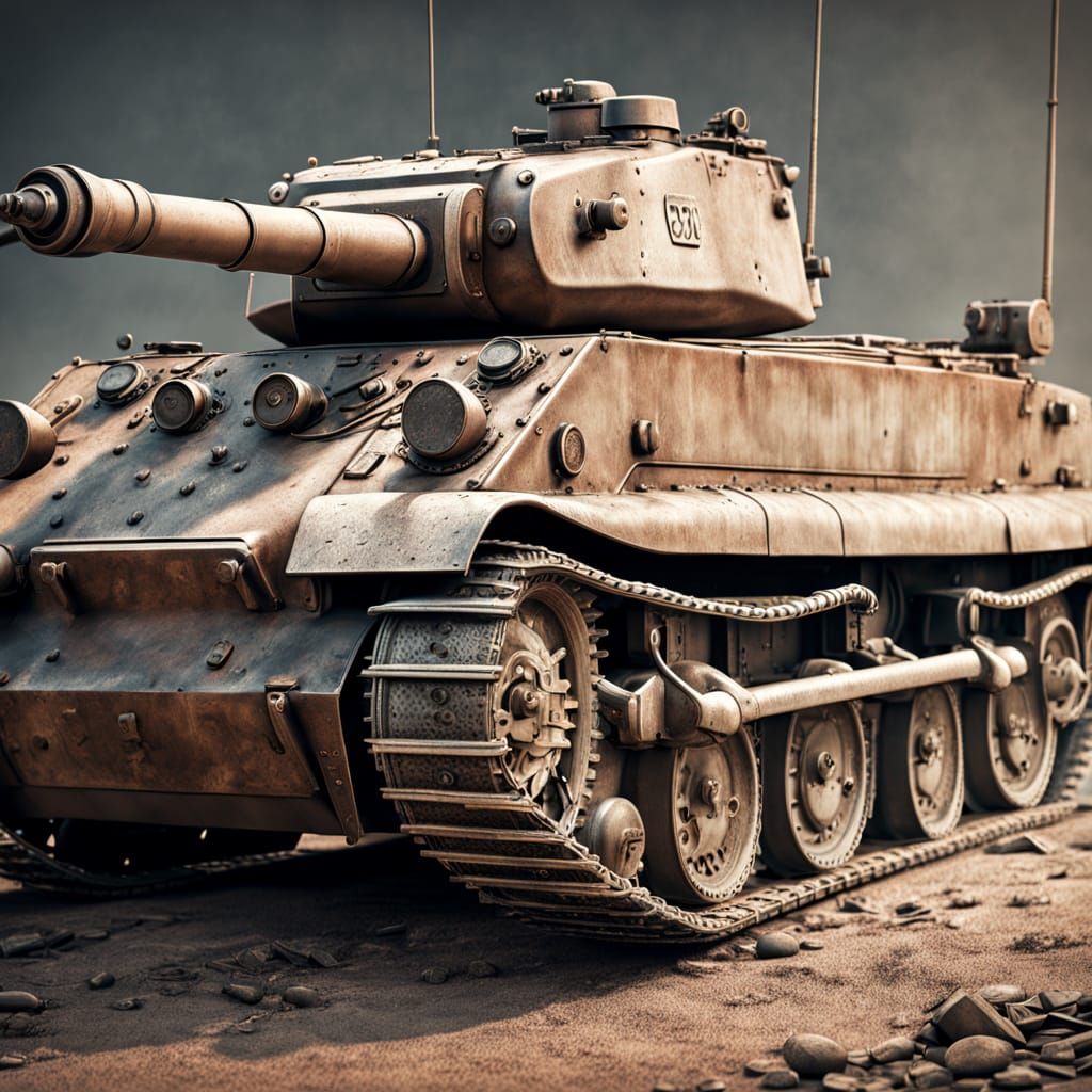 Hyper-Realistic 3D Model of a WW2 Tiger Tank