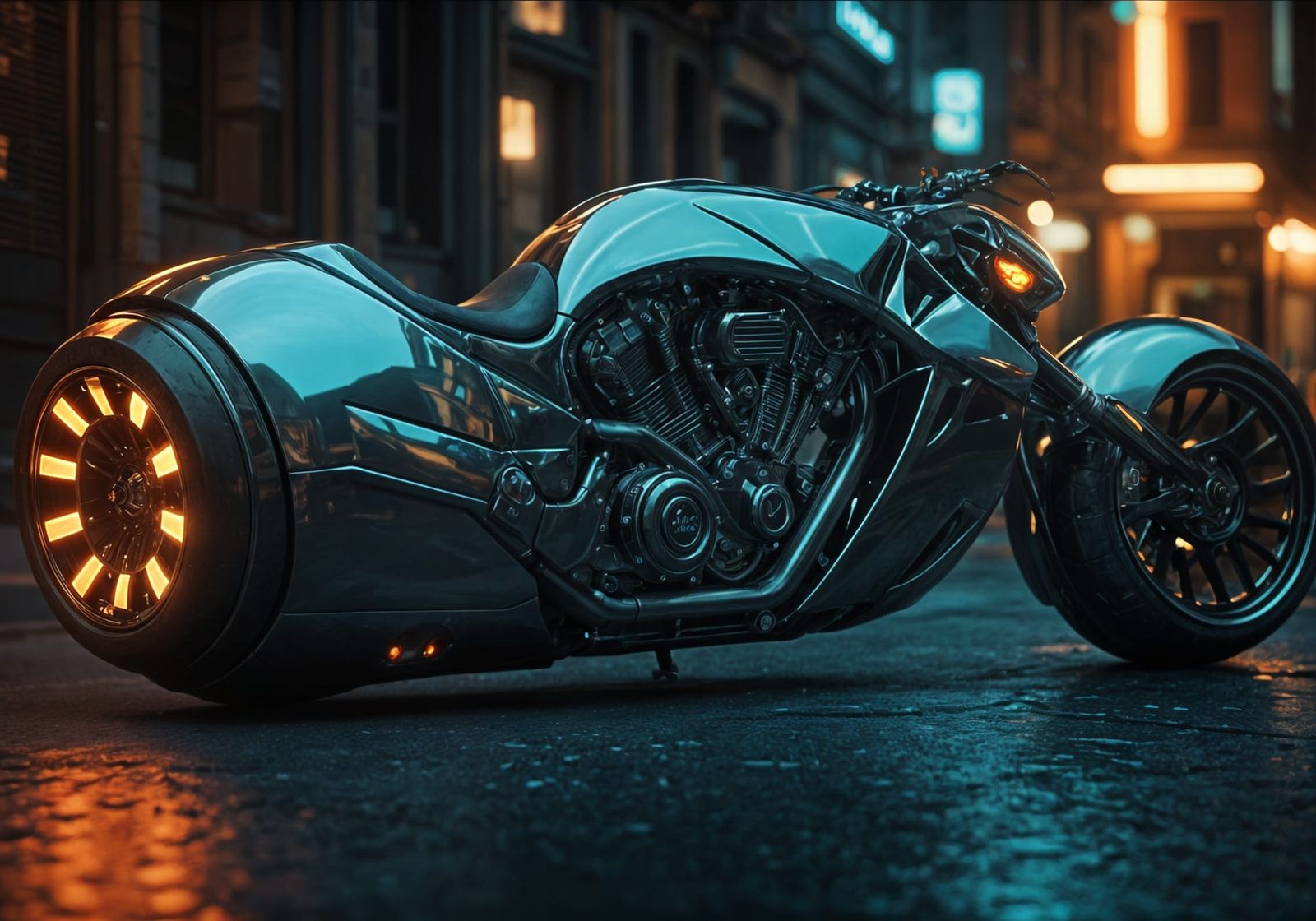 Chrome cyberpunk Jetbike