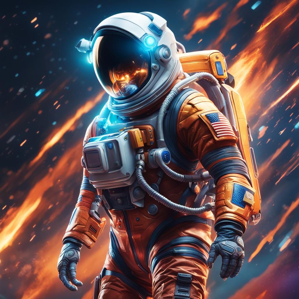 Futuristic Space Suit Character Design in Hyperrealism