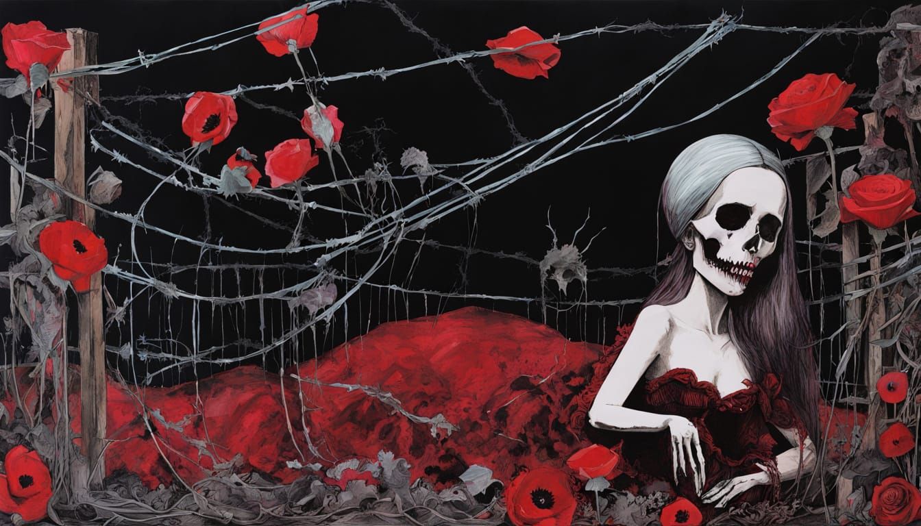 Gothic Doll in Abandoned Glasshouse Photograph