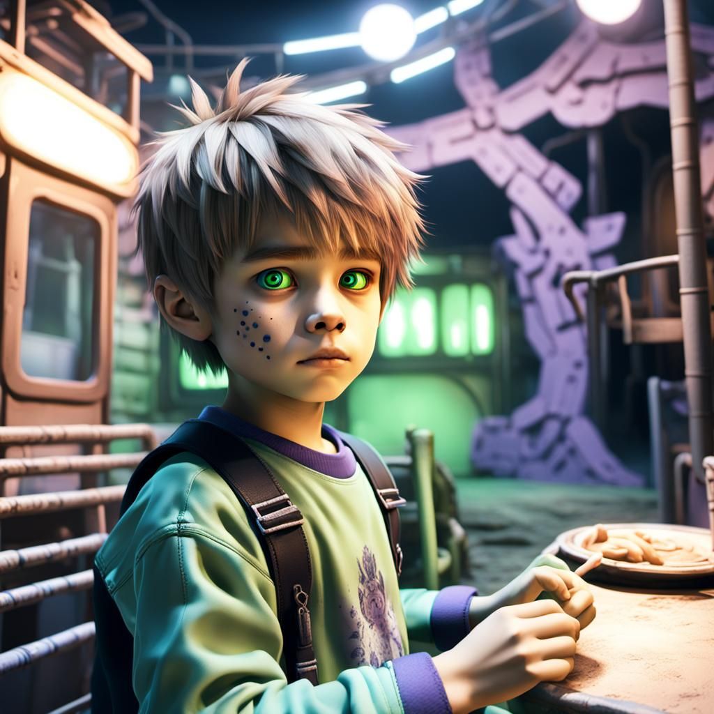 Five Nights at Freddy's Character in Dark Amusement Park