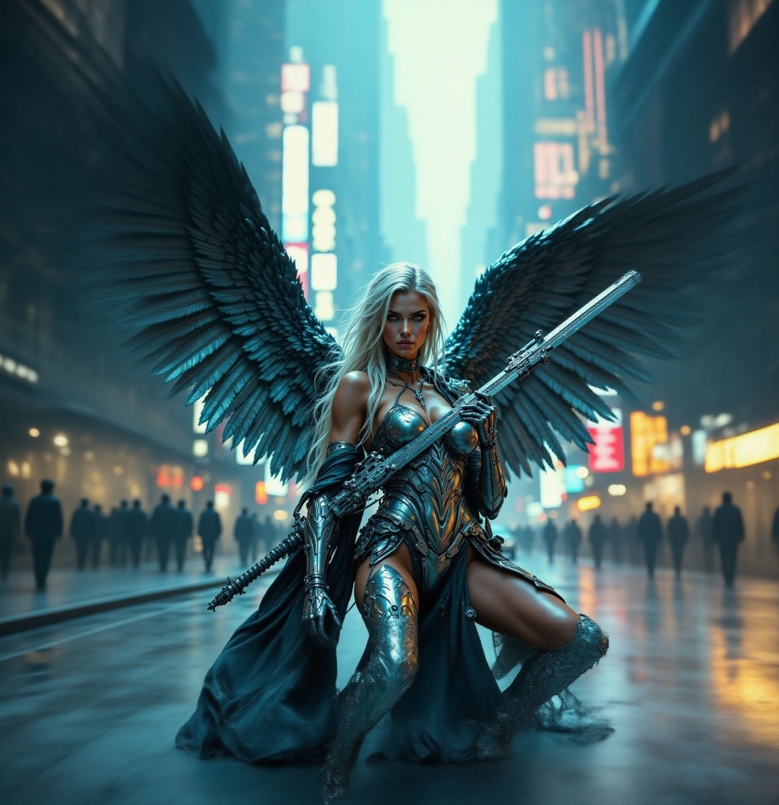 Celestial Warrior Radiating Divine Power