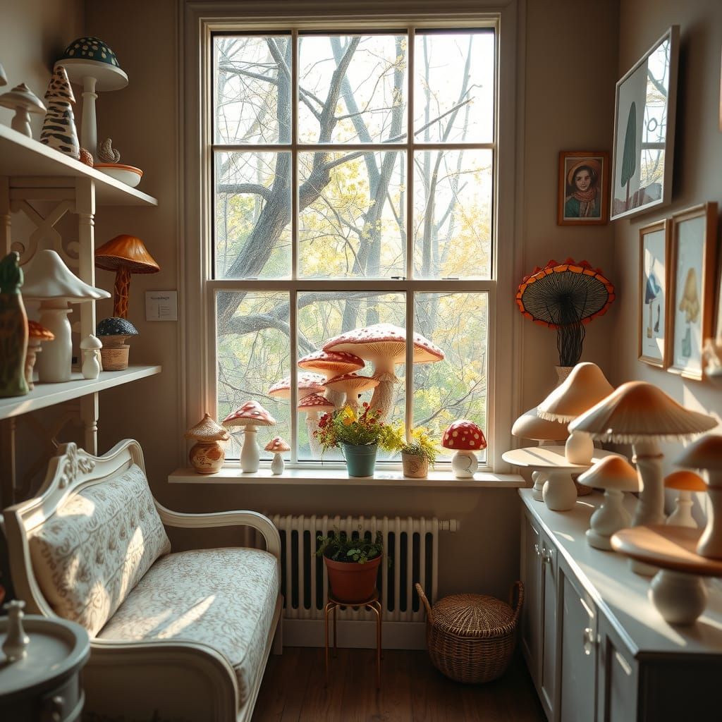 Enchanted Mushroom Boutique: Whimsical Interior Wonderland