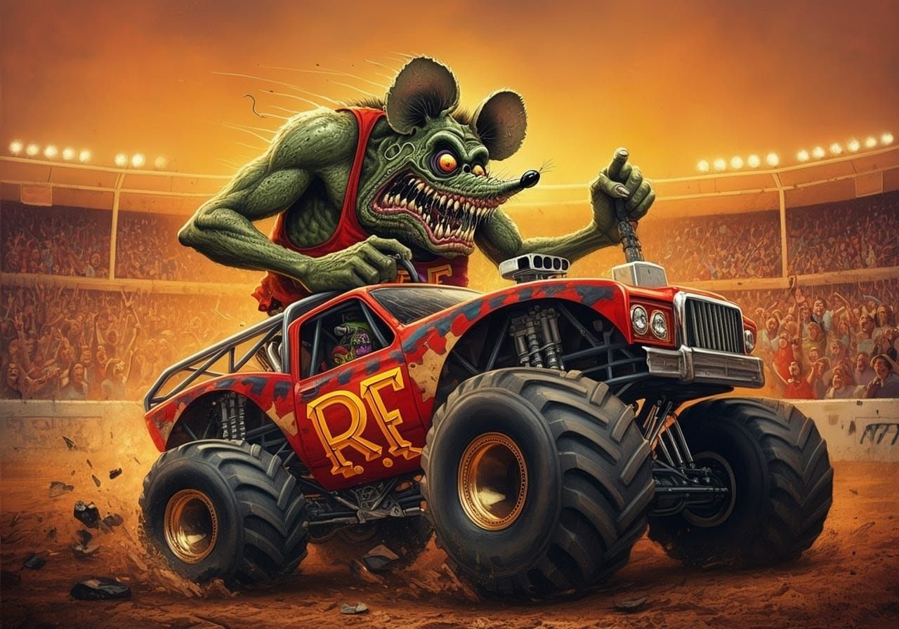 Rat Fink Monster Truck Demolition Derby