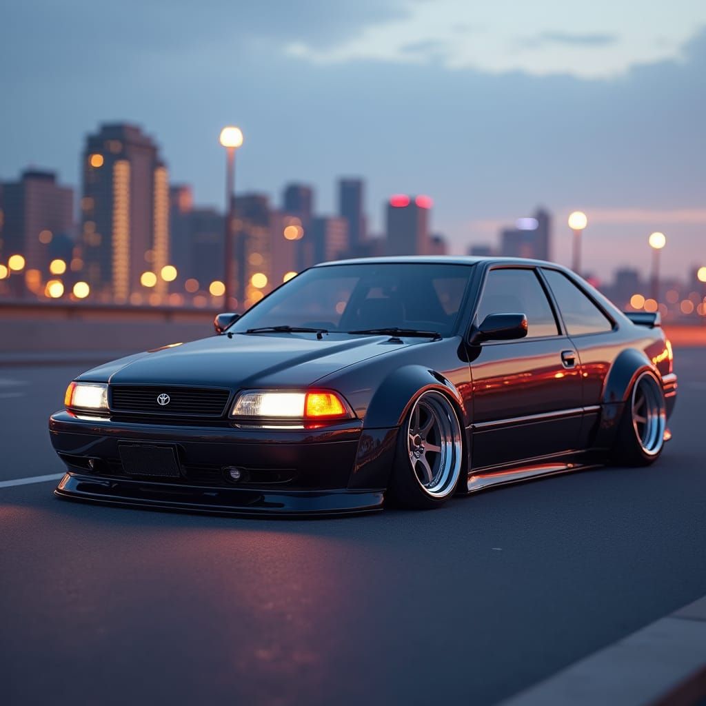 Custom Toyota Tercel in Futuristic Automotive Style