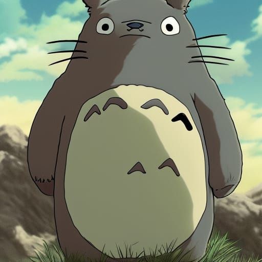 Totoro in Anime Style