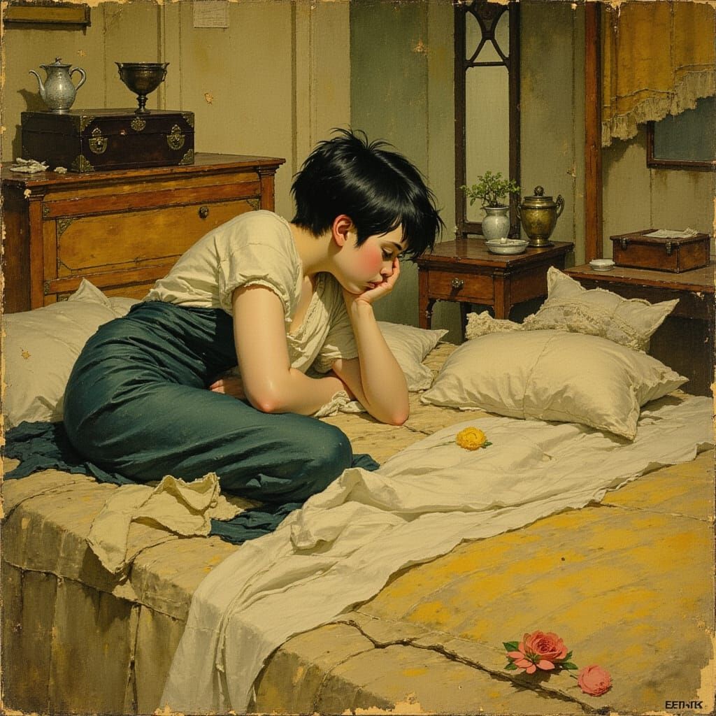 Adventurer Awaits Meeting in Style of Sargent