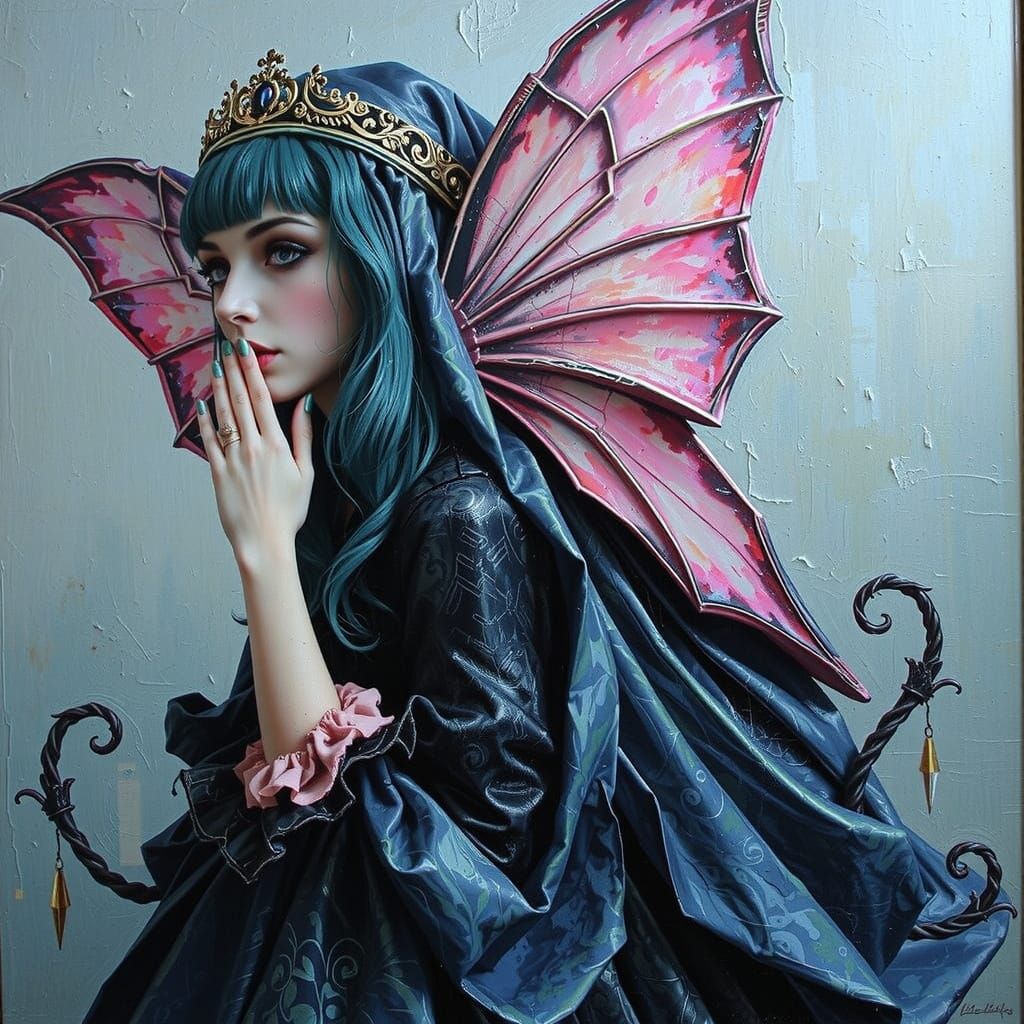 Contemplative Figure in Vivid Impasto Style