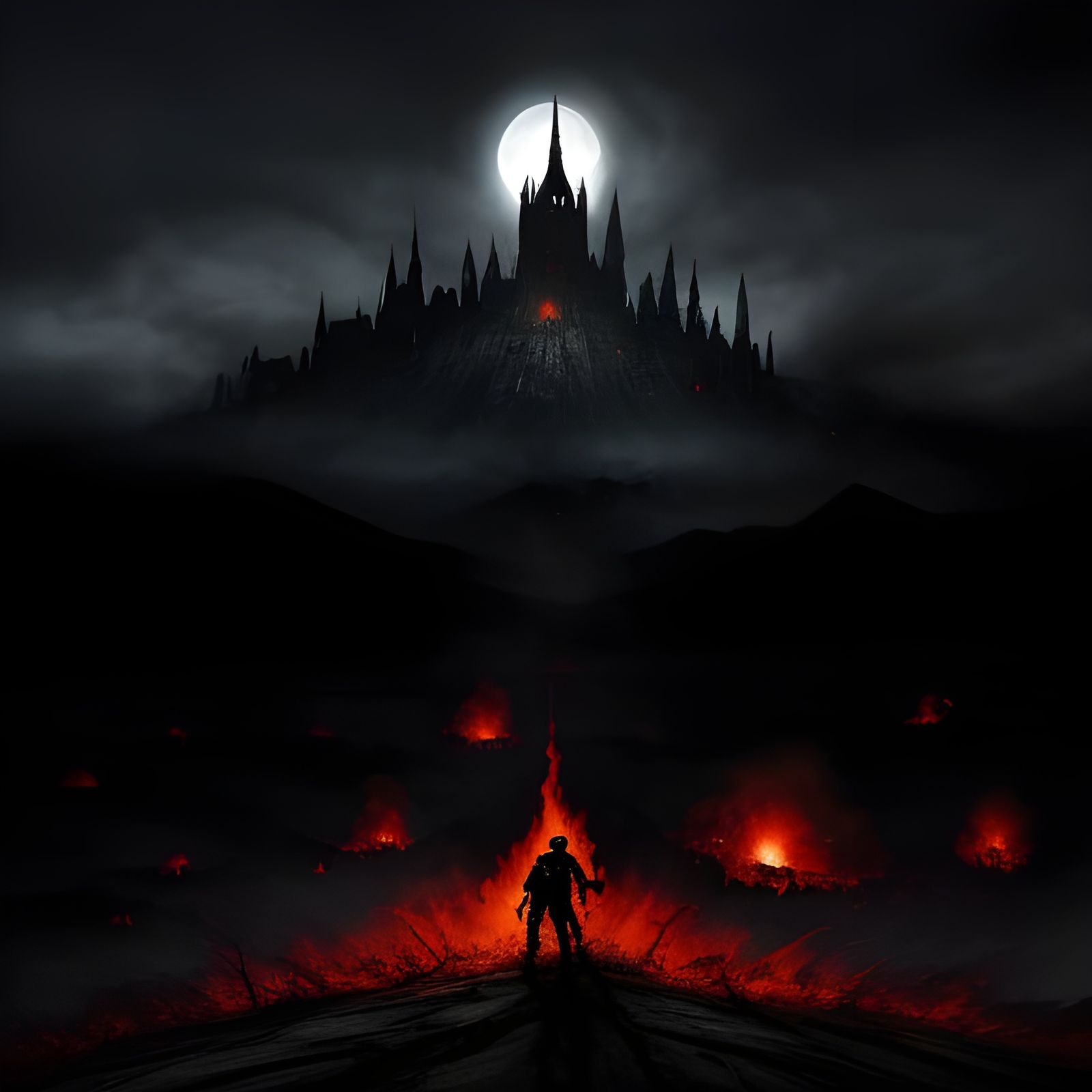 Apocalyptic World Ablaze in Gray Horror