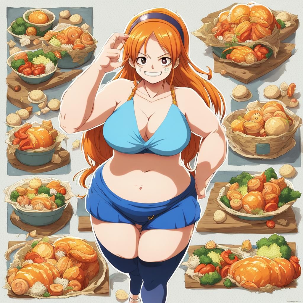 Nami from One Piece in Anime Key Visual Style