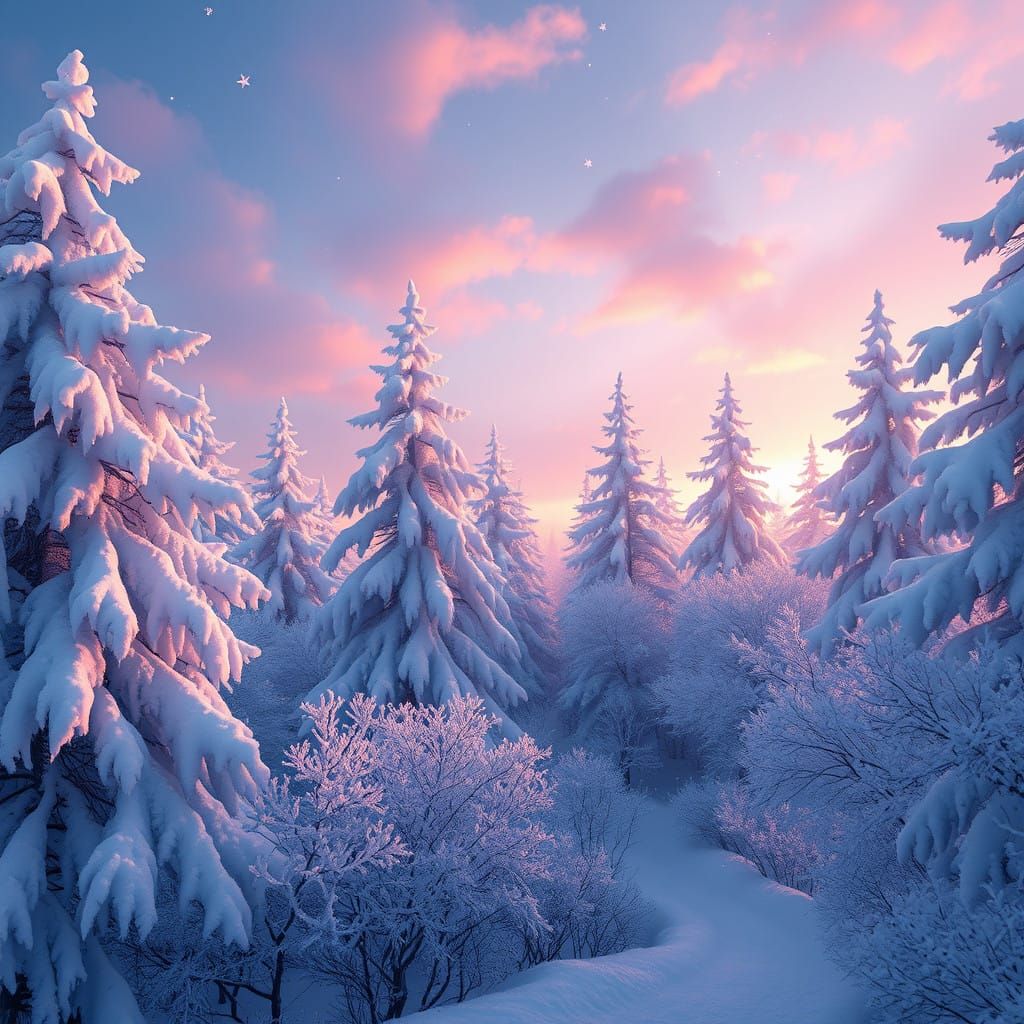 Whimsical Winter Realism in Dreamlike Vistas