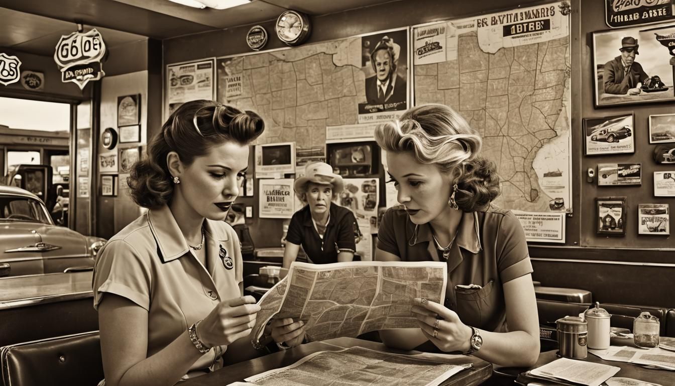 "Shhhhh....be quiet Ruthie, I think that waitress can hear our plans."   (Buddy Film brings about camaraderie)