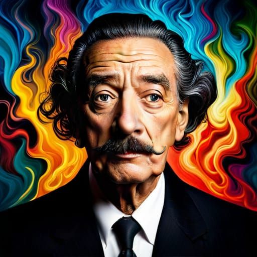 Salvador Dali's Magnificent Mustache: Hyperrealistic Portrai...