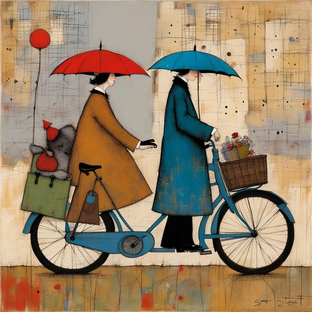 Image Created in the Style of Sam Toft and Richard Burlet