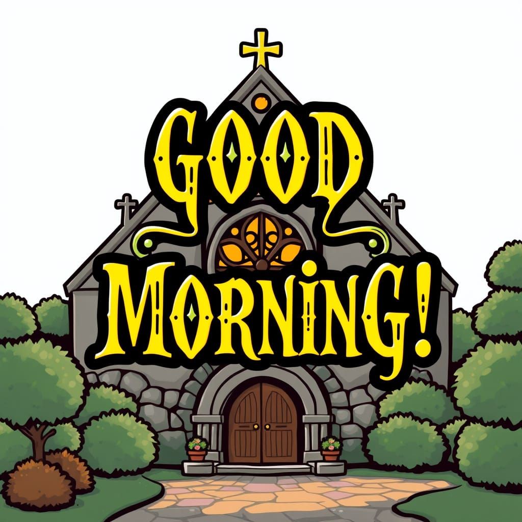 Good Morning in Beautiful Gothic Font