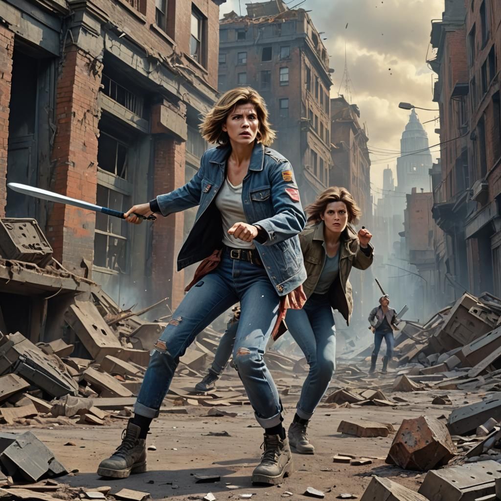 Ace vs Daleks in Ruined City, Concept Art