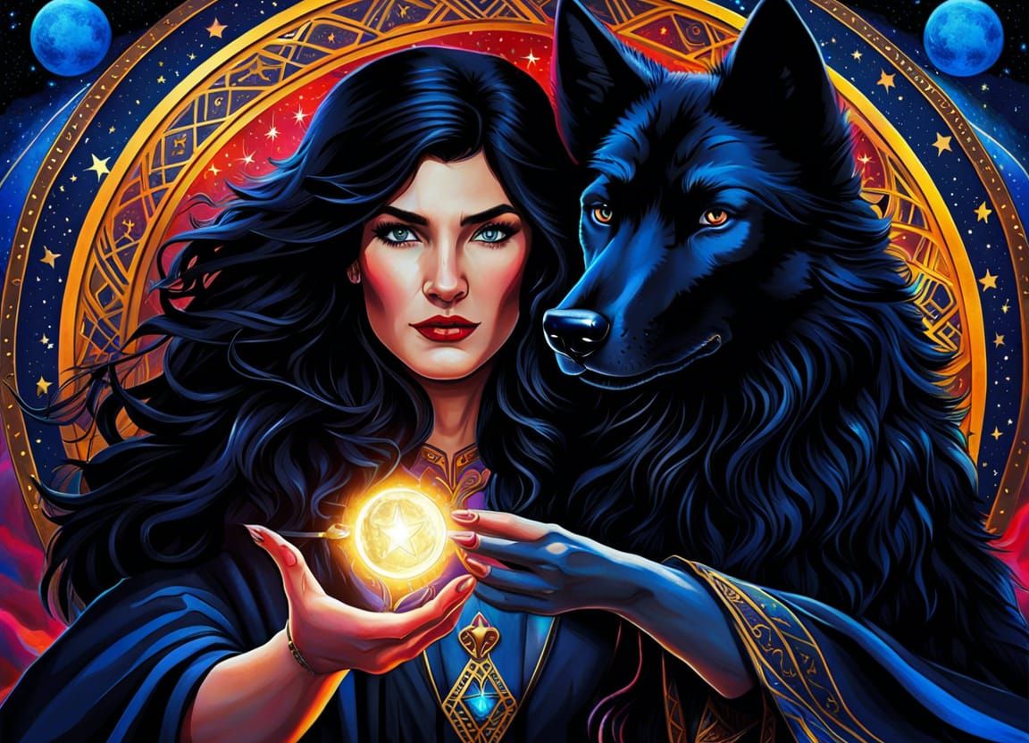 Dark Witch and Wolf Enchantment