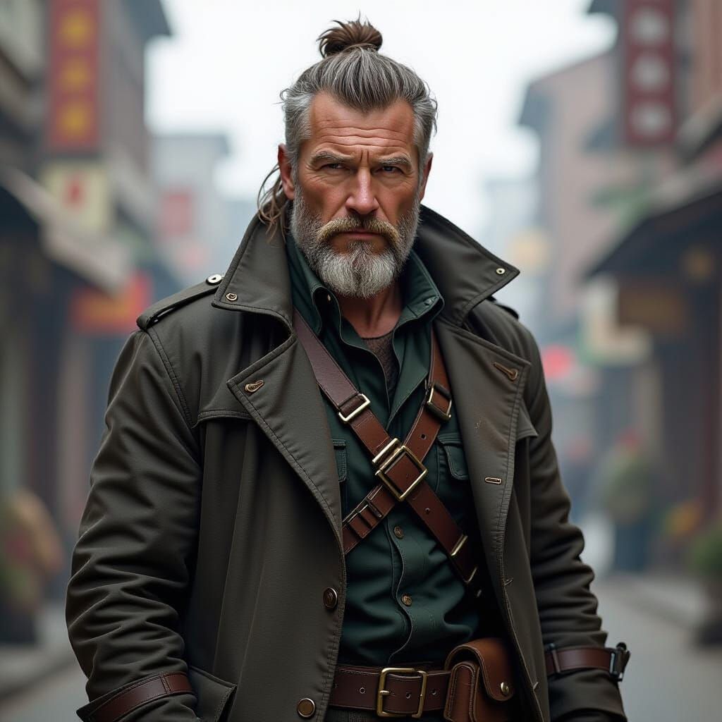 Rugged Leader in Post-Apocalyptic Style