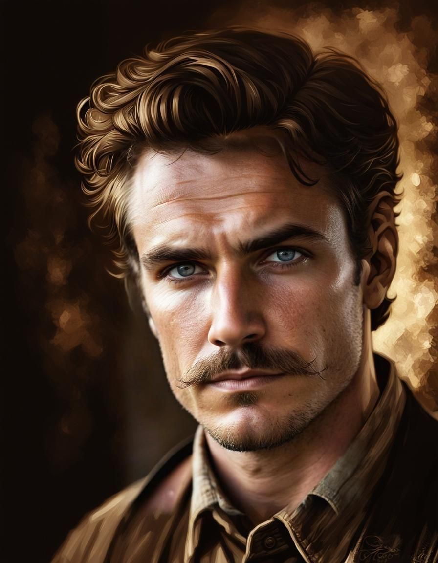 Portrait of a Handsome Gentleman with Piercing Eyes