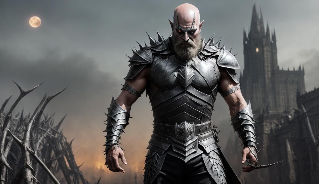 Warrior King in Thorns and Silver Armor