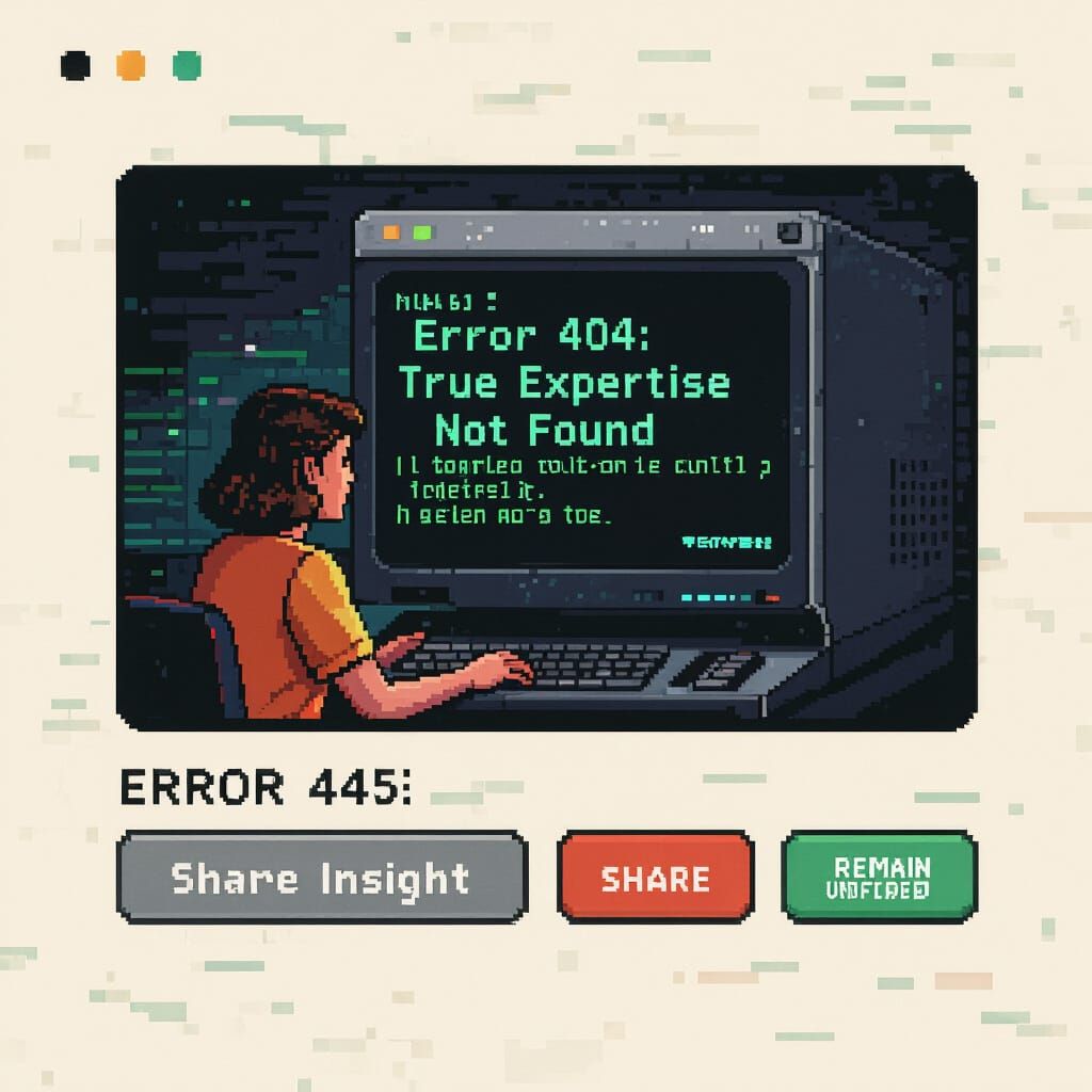 Retro 90s Error Message in Computer Room